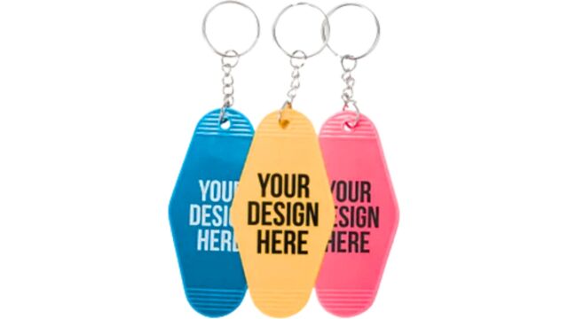 Custom keychains with logo printing — personalized plastic and metal key tags by CheapBulkPrint