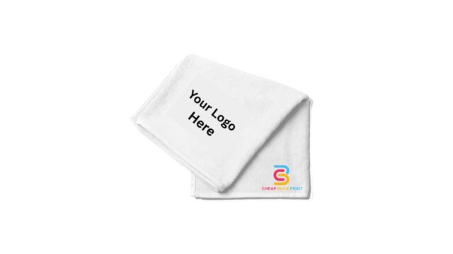 Custom towels and blankets with embroidered or printed logos — soft and durable branded fabric items by CheapBulkPrint