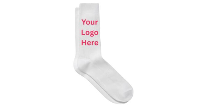 Personalized socks with logo — custom printed or embroidered socks for teams, events, and branding