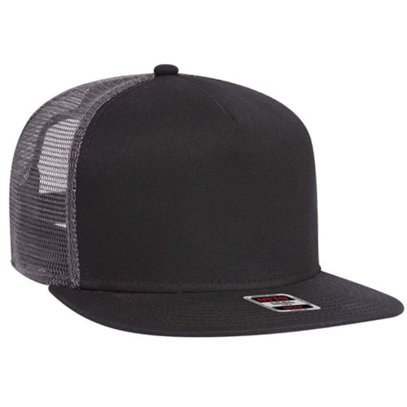OTTO CAP "OTTO SNAP" 5 Panel Mid Profile Mesh Back Trucker Snapback Hat Thumbnail